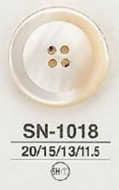 SN1018 高瀬貝製 表穴４つ穴・つや有りボタン