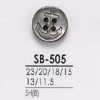 SB505 黒蝶貝製 表穴4つ穴ボタン