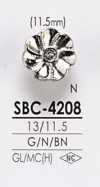 SBC4208 花モチーフ メタルボタン