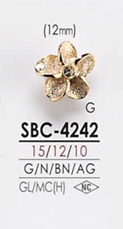 SBC4242 花モチーフ メタルボタン
