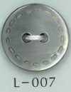 L-007 2穴ステッチ風刻印貝ボタン