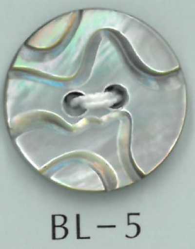 BL-5 2穴曲線刻印貝ボタン