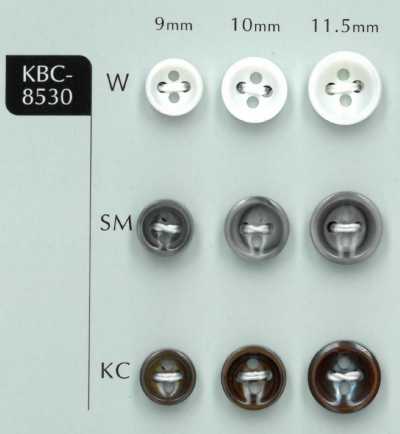 KBC-8530 4穴3MM厚くぼみ貝ボタン