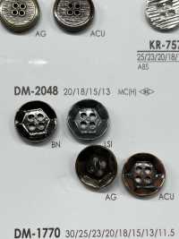 DM2048 ジャケット・スーツ用 4つ穴 メタルボタン アイリス サブ画像