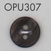 OPU307 べっ甲調 4つ穴 ポリエステルボタン