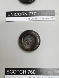 UNICORN777 【水牛調】4つ穴 ボタン フチあり 日東ボタン サブ画像
