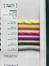 QR-400G ポリエステル4点柄コード 4MM[リボン・テープ・コード] こるどん サブ画像