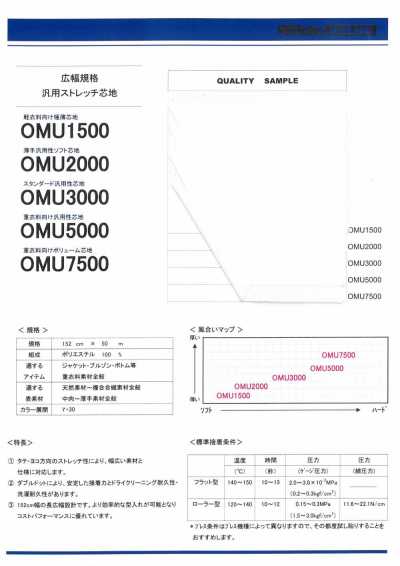 OMU2000 薄手汎用性ソフト芯地