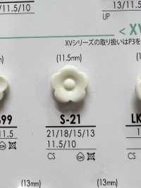 S-21 カゼイン樹脂製 トンネル足・つや有りボタン アイリス サブ画像