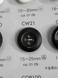 CW21 ポリエステル樹脂/キャスト製 4つ穴ボタン 大阪プラスチック工業(DAIYA BUTTON) サブ画像