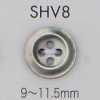 SHV8 4つ穴 フチあり 貝ボタン