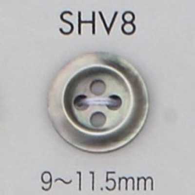 SHV8 4つ穴 フチあり 貝ボタン