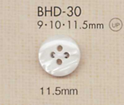 BHD30 DAIYA BUTTONS 耐衝撃 四ツ穴 RIVER SHELL調ポリエステルボタン