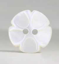 SSO18 天然素材 貝製 花形 2つ穴つや有りボタン アイリス サブ画像