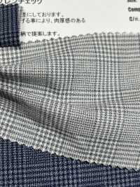 AN-9266 インディゴ 撚杢 グレンチェック[生地] 有延商店 サブ画像