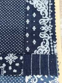 INDIA-469 Indigo patchwork discharge design[生地] 有延商店 サブ画像