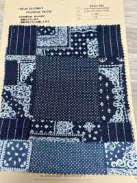 INDIA-469 Indigo patchwork discharge design[生地] 有延商店 サブ画像