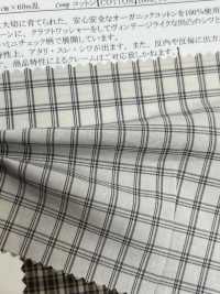 14363 コードットオーガニックス(R) 60sクラフトワッシャーミニチェク[生地] SUNWELL(サンウェル) サブ画像