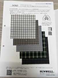 14363 コードットオーガニックス(R) 60sクラフトワッシャーミニチェク[生地] SUNWELL(サンウェル) サブ画像