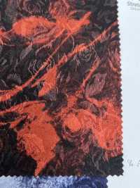 KKP1021-D-33-83 ストレッチサテンジャカード 多色プリント フローラル柄[生地] 宇仁繊維 サブ画像