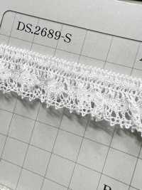 DS2689-S ゴム入りフリルレース　ストレッチレース 巾 19mm 大定 サブ画像