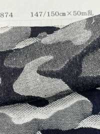 YK874 インディゴロープ 迷彩ジャガード[生地] 吉和織物 サブ画像