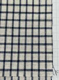 L1334 綿麻インディゴチェック[生地] 吉和織物 サブ画像