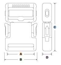 LB-S YKK バックル LB-S サイドリリースタイプ 20mm~50mm[バックル・カン類] YKK サブ画像