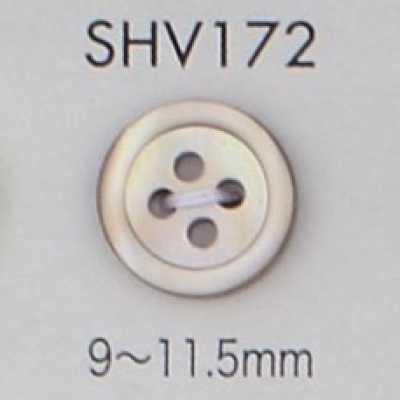 SHV172 4つ穴 フチあり 貝ボタン