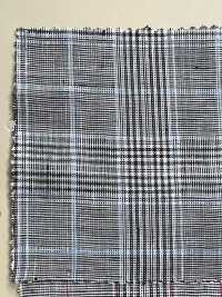 A-7069 Linen 100% グレンチェック[生地] 有延商店 サブ画像