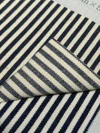 W1027-4 コットン ボールドストライプ デニム[生地] 吉和織物 サブ画像