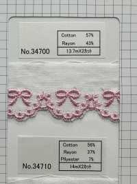 34700 コットンエンブロイダリーレース (約32MM) ROSE BRAND(丸進) サブ画像