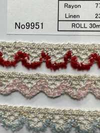 9951 レーヨンモールトーションレース (約10MM) ROSE BRAND(丸進) サブ画像