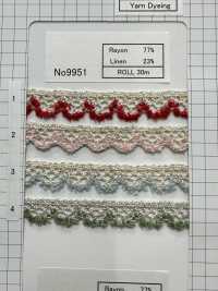 9951 レーヨンモールトーションレース (約10MM) ROSE BRAND(丸進) サブ画像