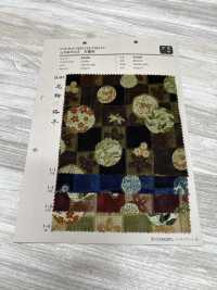 83058 SEVENBERRY® ムラ糸クロス 万葉布 花輪格子[生地] VANCET サブ画像