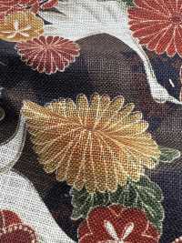 83059 SEVENBERRY® ムラ糸クロス 万葉布 菊鶴[生地] VANCET サブ画像