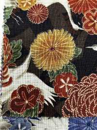 83059 SEVENBERRY® ムラ糸クロス 万葉布 菊鶴[生地] VANCET サブ画像