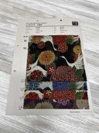 83059 SEVENBERRY® ムラ糸クロス 万葉布 菊鶴[生地] VANCET サブ画像
