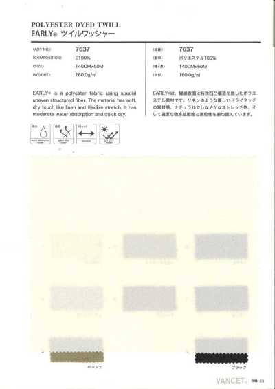 7637 EARLY® ツイルワッシャー