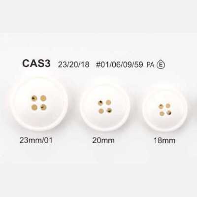 CAS3 ナイロン樹脂製 表穴4つ穴ボタン