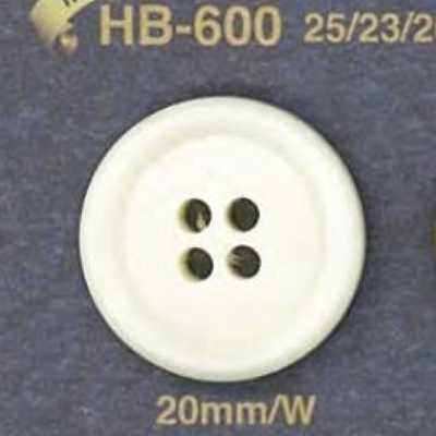 HB600 本水牛製 表穴4つ穴ボタン