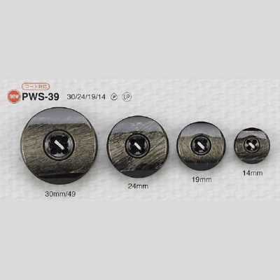 PWS39 ポリエステル樹脂製 表穴4つ穴ボタン