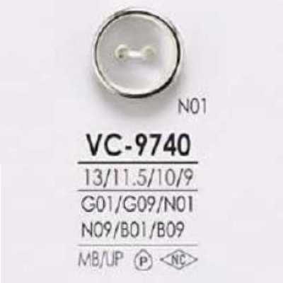 VC9740 真鍮/ポリエステル樹脂製 表穴2つ穴ボタン
