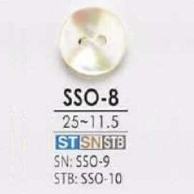 SSO8 貝全般製 表穴2つ穴ボタン