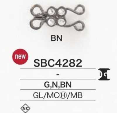 SBC4282 ガラス飾り付き ハイメタル/真鍮製 ホック