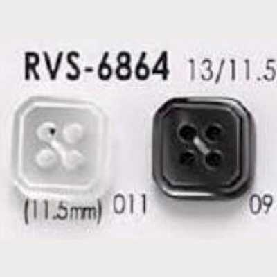 RVS6864 ポリエステル樹脂製 表穴4つ穴ボタン
