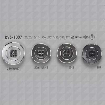 RVS1007 アルミ/ポリエステル樹脂製 表穴4つ穴ボタン