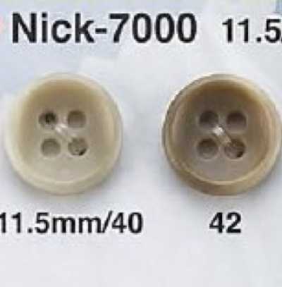 NICK7000 ユリア樹脂製 表穴4つ穴ボタン