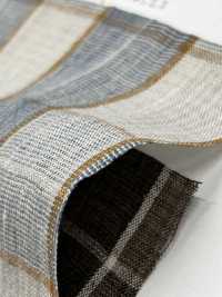 OM42270 TWIST LINEN ワッシャー仕上げ windowpane check[生地] 小原屋繊維 サブ画像