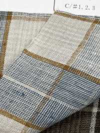 OM42270 TWIST LINEN ワッシャー仕上げ windowpane check[生地] 小原屋繊維 サブ画像